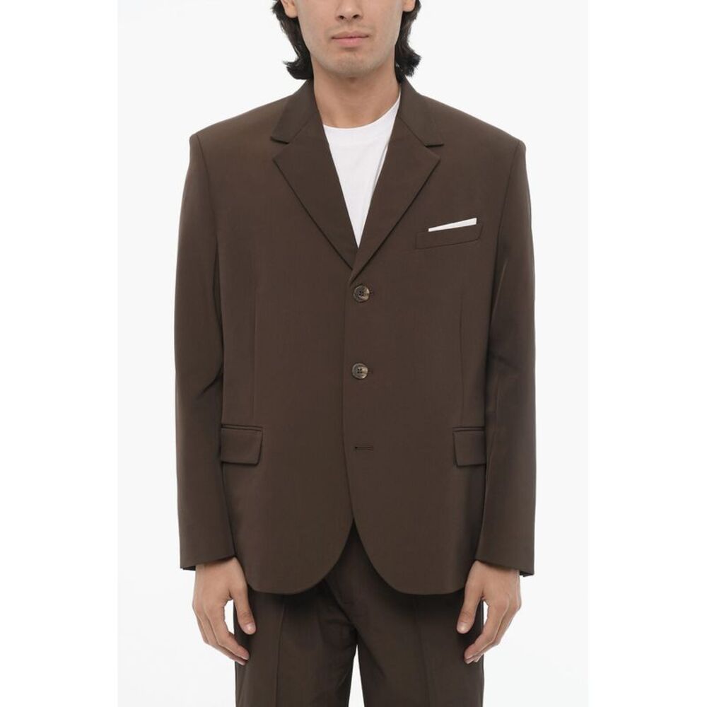 3-Button Slim-Fit Jacket with Two Vents and Classic Lapel